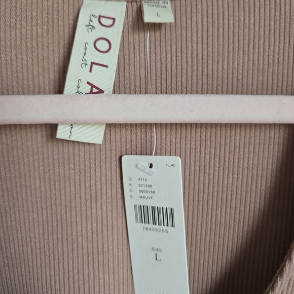 Anthropologie, New, Dolan Mauve Ruffle Blouson Sleeve Shirt Top, Size Large - Picture 10 of 12